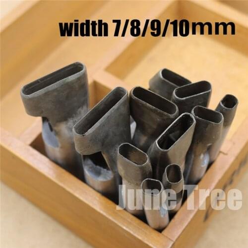 Handmade leather DIY tools strap One shape cowhide punch oval shape punch 7 / 8 / 9 / 10mm width DG0224