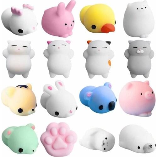 16pcs Squishy Toy Cute Animal Antistress Ball Squeeze Mochi Rising Toys Abreact Soft Sticky Stress Relief Toys Funny Gift