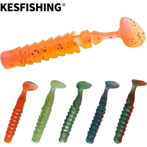 KESFISHING Plastics Bait Blggle 60mm 6pcs 2.4g Carp Fishing Accessories Wobbler Swimbait Smell Tackle Carp Fishing Iscas Jig
