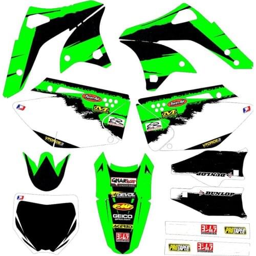 Motocross 3M DECALS GRAPHICS STICKERS Backgrounds Kits for Kawasaki KXF250 KX250F 2006 2007 2008 KXF 250 for Kawasaki 250 KXF