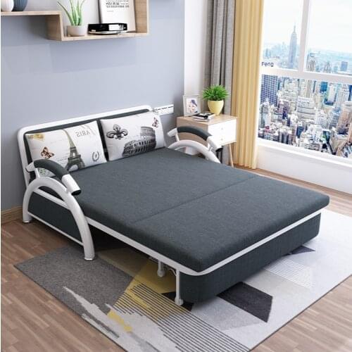 Factory Wholesale Multi-Function Foldable Sofa Bed Living Room Small Apartment Double Three Dual-Use Sofa Bed