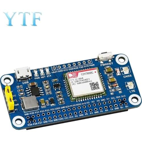 Raspberry Pi NB-IoT/Cat-M (EMTC)/GNSS Expansion Board Sim7080g Module