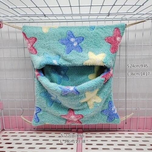 Sugar Glider Hanging Hammock Swing Bag Small Pet Hamster Snuggle Sleep Bed Nest R9JC