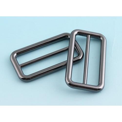6pcs 35mm/40mm Alloy Release Belt Buckle Gunmetal Adjuster Buckle Tri Bar Buckles Strap Buckle Slider Fastener Bag Hardware