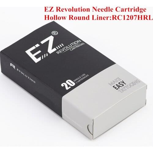 RC1207HRL EZ Revolution Hollow Round Liner Tattoo Cartridge Needles Rotary Machine Grip Supply 20 pcs/Box
