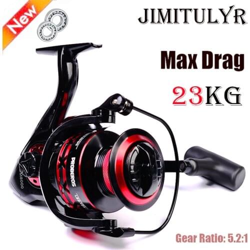 New High Quality Max Drag 23KG Spool Fishing Reel Gear 5.2:1 Ratio High Speed Spinning Reel Casting Reel Carp For Saltwater