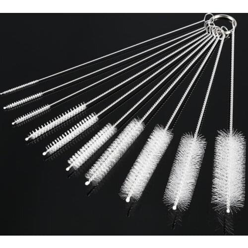 10Pcs/set Nylon Bottle Straw Household Cleaning Brush Set For Tube Bottle Straw Washing Cleaner Brushes For Cleaning Supplies