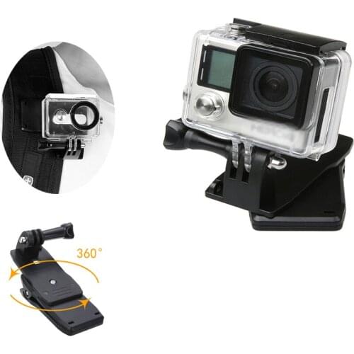 360 degree rotation Quick Attach bag holder Clip for Gopro hero 5 4/3+ 3 2 sjcam SJ4000 SJ5000 GITUP2 YI 4k Action Camera