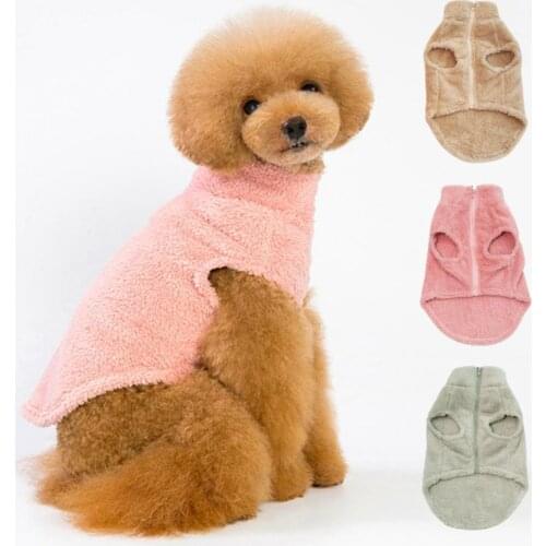 Dog Vest Skin-friendly Flannel Clothes Fashionable Warm Pet Supplies for Autumn Winter