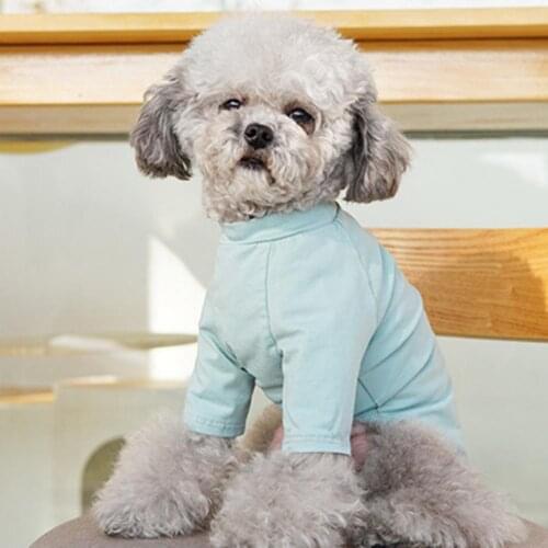 Dog Vests Dog Blouse Cartoon Animal Printing Two-legged Cotton Round Neck Pet T-Shirt Pullover for Summer 2021