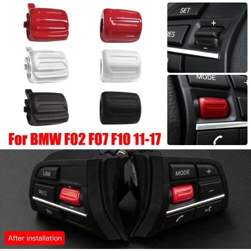 1 Pair Steering Wheel Switch Buttons Multi-Functional Steering Wheel Rubber Button For BMW F02 F07 F10 2011-2017