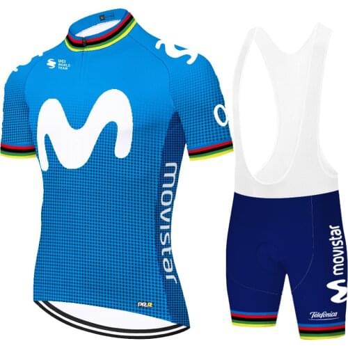 2020 pro Team Movistar cycling jersey men ropa ciclismo hombre verano Jersey Men Summer Bike Jersey suit Bike Bicycle Wear