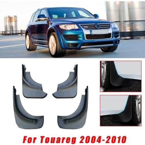 4pcs Car Mud Guards For VW Touareg 2004-2007 2008 2009 2010 Fit No Drill Mud Flaps Flare Splash Guards Kits Molded Car styling