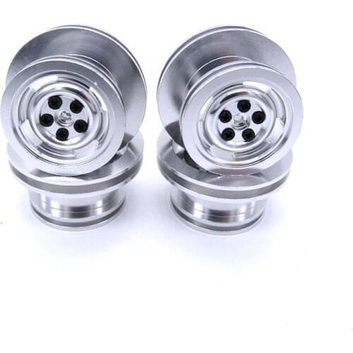 4Pcs Rc Car Metal Wheel Hub Wheels Rim for 1/12 Mn D90 D91 D96 D99S Model Car Replacement Parts Accessories
