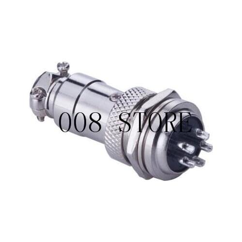 5Pcs Aviation Plug 5-Pin 16mm GX16-5 Male And Female Panel Metal Connector