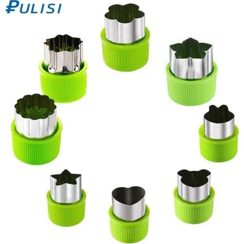 8pcs Vegetable Cutter Shapes Set Durable Kitchen Tool Fruit Cookie DIY Cutting Cutter Flower Cutter Mold Food Cutting Shape Tool