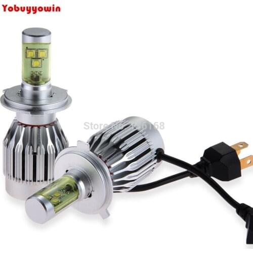 Free Shipping 2 x H4 CREE XM-L2 T6 Chips 3 LED Bombilla Faro Frontal Luz Blanco 35W/55W 3000/6000LM Coche