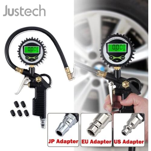 Justech 200PSI Digital Tire Pressure Gauge with LCD Digital Display Pistol Style Pressure Releaser Tire Inflator Gauge for Car
