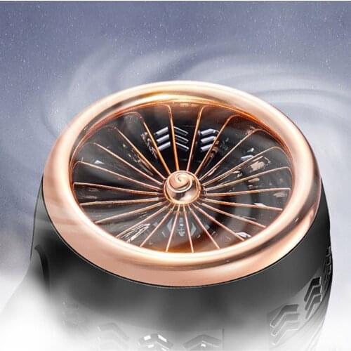 Double-blade Turbine Table Tiny Round Fan Quiet Operation Adjustable Tilt 5-20 ° A6HB