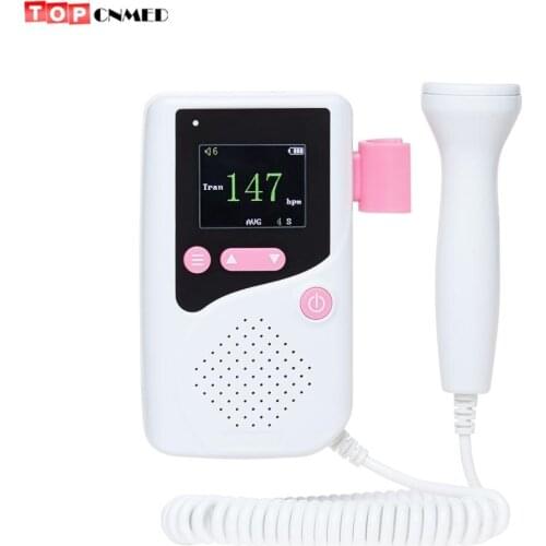 Fetal doppler OLED FHR 2 Modes Baby Heart Beat Monitor Pregnant Mom 2.5 MHz Probe Water Proof Alarm Build-in Speaker Free Ship