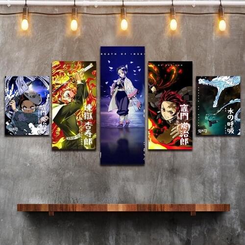 Canvas Paintings on The Wall Art Anime Demon Slayer Shinobu Posters and Prints Modern Pictures for Living Room No Frame