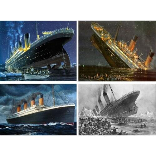 Full Square/Round “Titanic ship” Diamond Painting 5D Kit Diy Mosaic Art Picture Handmade Cross Stitch Cartoon Set Embroidery