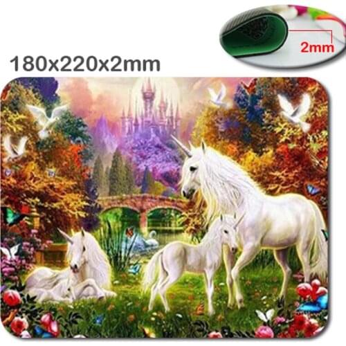 Princess and Unicorn Mouse Pad Cute 22x18cm/25x20cm Unicornios Magicos Gaming Mousepad Small Desk Mat Best Game Custom Pads