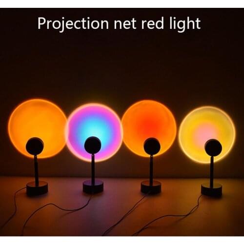 Sun Never Setting Lamp Rainbow Projection Sunset Lamp Network Live Broadcast Background Projection Atmosphere Lamp Desk Lamp
