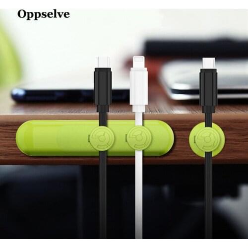 Oppselve Magnetic Cable Clip For Mobile Phone USB Data Cable Organizer For USB Charger Magnetic Holder Desktop Cable Winder