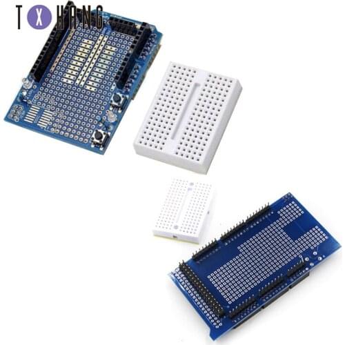 MEGA 2560 R3 Proto Prototype Shield V3.0 Expansion Development Board + Mini PCB Breadboard 170 Tie Points for arduino DIY