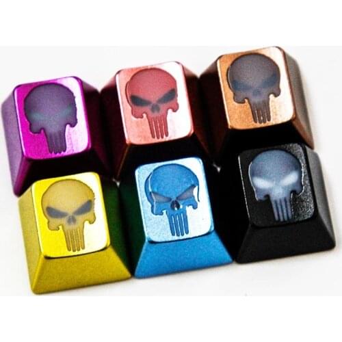 Aluminum alloy CNC mechanical keyboard Keycap cherry R4 ESC personality skull metal keycap 1PC