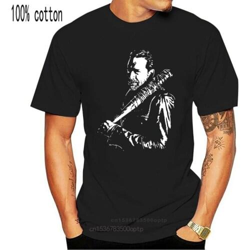 Fashion Printing Cotton Mens T-shirt The Walking Dead Negan Lucille TV Show Mens Funny T Shirt