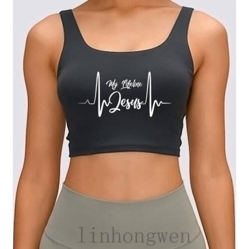 My Life Line Jesus Women Tank Top New Fashion Summer Style Novelty Pictures Customized Plus Size XL Sunlight Cotton Crop Top