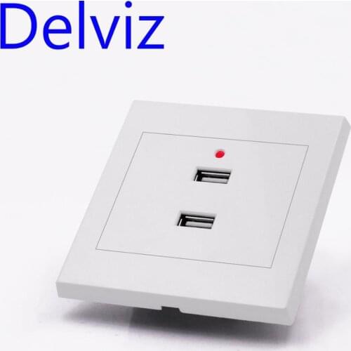 Wall Dual port usb socket panel.5V2A charging socket USB manufacturer overload protection intelligent charging special interface