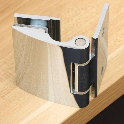High Quality 4PCS Brass Frameless Shower Glass Door Hinges 90 Degree Wall to Glass Out-opening Glass Hinges for 8~12mm Glass