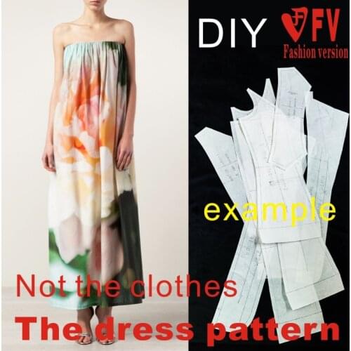 Clothing DIY The dress Dresses Sewing Pattern cutting drawing Womens Dress Sewing Template BLQ-41