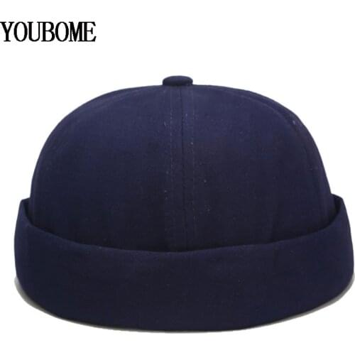 Solid Cotton Short Street Docker Skullies Beanies Miki Men Winter Hats For Women Caps Men Brimless Sailor Biker Bonnet Hat Cap