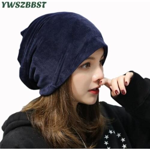 Autumn Winter Women Hats Crochet Plush Hat for Women Solid Color Fashion Warm Winter Head Cap Girl Beanies Cap