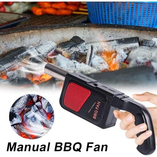 Handheld Electricity BBQ Fan Portable Cooking Fan for Outdoor BBQ Picnic Air Blower Cooking Stove Tool