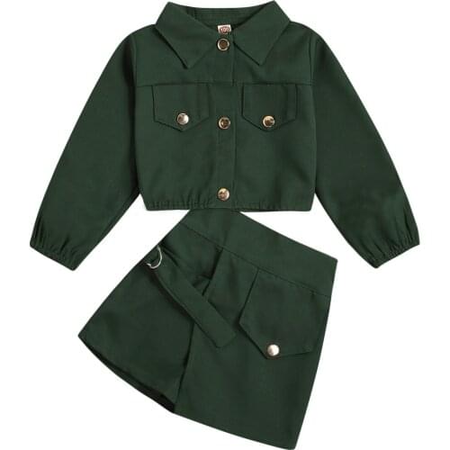 Lioraitiin 2-8Years Toddler Little Girl’s Casual Coat and Culottes Set Fashion Solid Color Long Sleeve Cardigan Short Pants