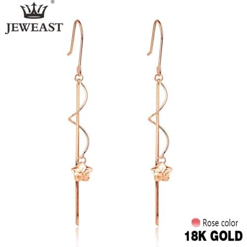 JYM18K Pure Gold Earring Real AU 750 Solid Gold Earrings Nice Elegant Tassel Upscale Trendy Classic Jewelry Hot Sell New 2020