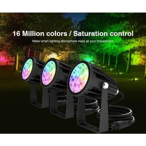 [Seven Neon]Milight 6W RGB+CCT LED Garden Light+Power Cable Kit support Smart phone App voice control 2.4GHz RF Remote Control