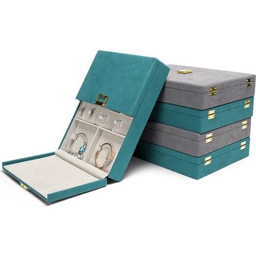 Jewelry Box Double Open Jewelry Casket Makeup Storage Makeup Organizer Beauty Travel Box Jewelry Organizer Earring Display