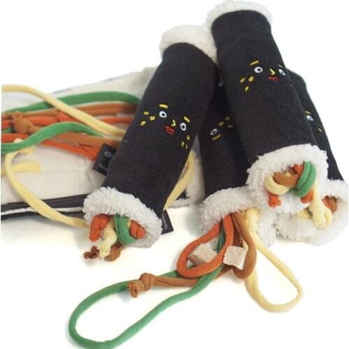 Dog Plush Toy Food Korean Laver Rice and Tibetan Food Sniffing Toy With Funny Sound Omurice Cat Puppy Chew Interactive Toys