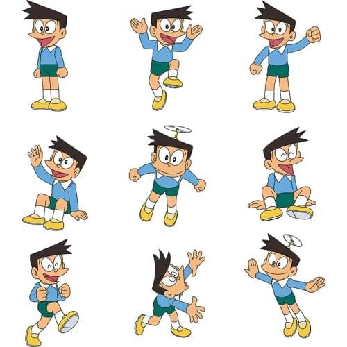 Three Ratels QC428 The most complete doraemon Honegawa Suneo car hood sticker laptop decal Nursery decoration sticker