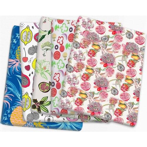 Fruit 50*145cm Polyester Fabric for Tissue Kids Home Textile Patchwork Cloth DIY Sewing Quilting Curtain,c15196