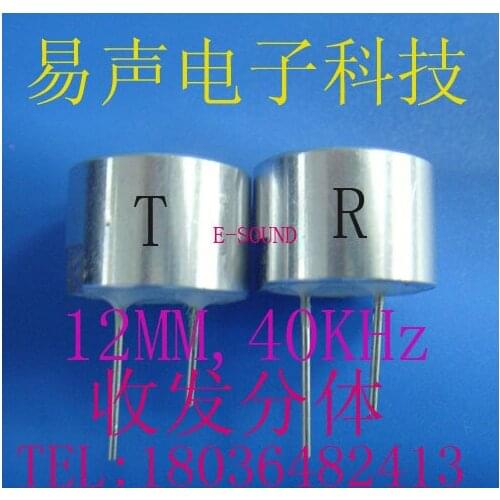 Ultrasonic Sensor Transceiver Split Type Diameter-12MM 40KHz Waterproof Transceiver Ranging Probe