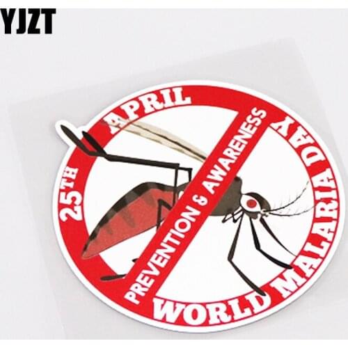 YJZT 11CM*11CM Warning Mark PREVENTION & AWARENESS PVC Car-styling Car Sticker Decal 13-0716
