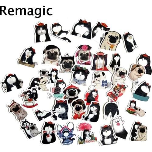 40pcs Funny cats dog animal DIY Stickers pack anime vintage paster cosplay scrapbooking phone laptop decoration gift accessories