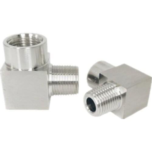 2PCS 3/8" BSP Female To Male Thread Elbow 90 Deg 304 Stainless Steel Pipe Fitting Adapter Connector Operating pressure 2.5 Mpa